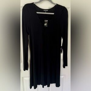 Black long-sleeve dress